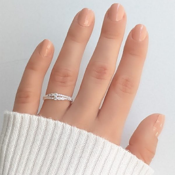 Anillo doble con cristales