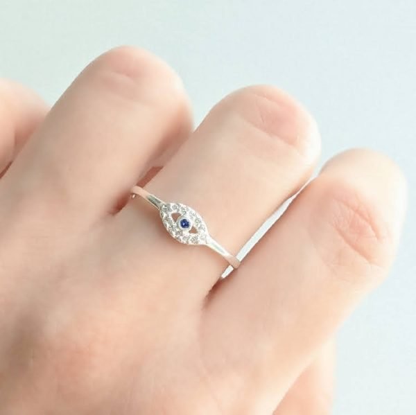 Anillo ojo turco con cristales