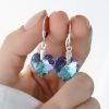 Aros Swarovski Corazón Vitrail Light 14mm Plata