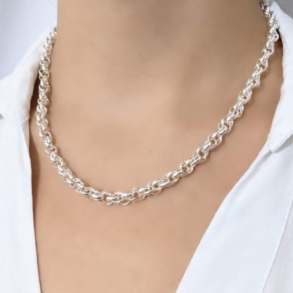 Cadena Rolo Tourbillon 6mm 45cm Plata 925