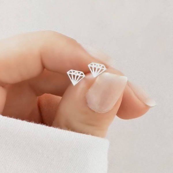 Aros Diamante Plata 925