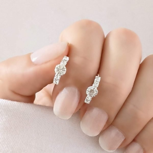 Aros Cristal Cubic Plata 925