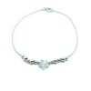 Pulsera Cristal Swarovski Bolitas y Estrella Plata 925