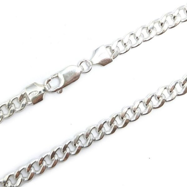 Cadena Grumet 6mm 45cm Plata 925