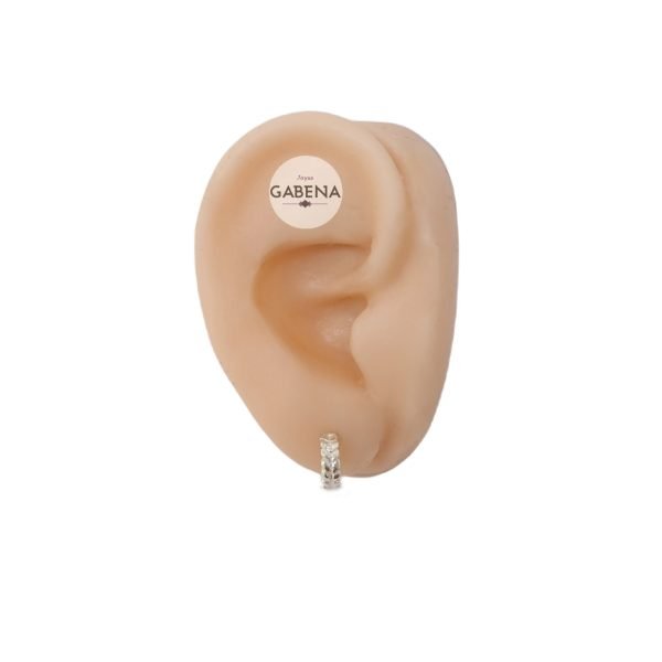 aro semicubano ramita plata oreja