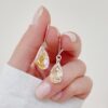 aros cristal gota 16mm plata aurora boreal