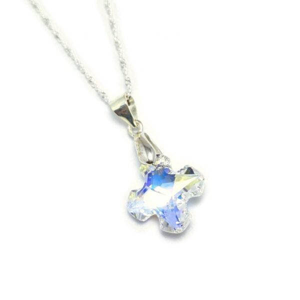 Collar Swarovski cruz grriega 14mm