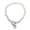 pulsera rolo n00 con dije corazon aurora