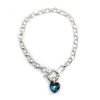 pulsera rolo n00 con dije corazon bermuda