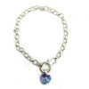 pulsera rolo n00 con dije corazon vitrail light