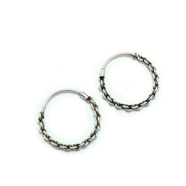Aros argolla bali cadena 15mm