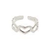 anillo midi corazones calados plata