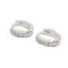 argollas cristales mini plata