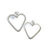 Aros corazon calado con cristral 18mm