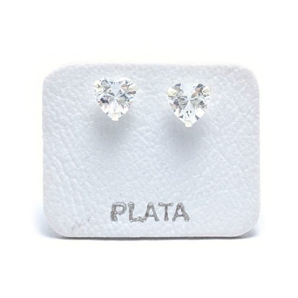 Aros corazon cristal cubic 5mm