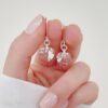 aros cristal corazon plata crystal