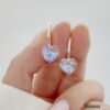 aros cubanos cristal swarovski corazon