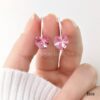 aros cubanos cristal swarovski corazon