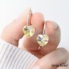 aros cubanos cristal swarovski corazon