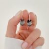 aros cristal swarovski ovalo 12mm cubanos plata silver night