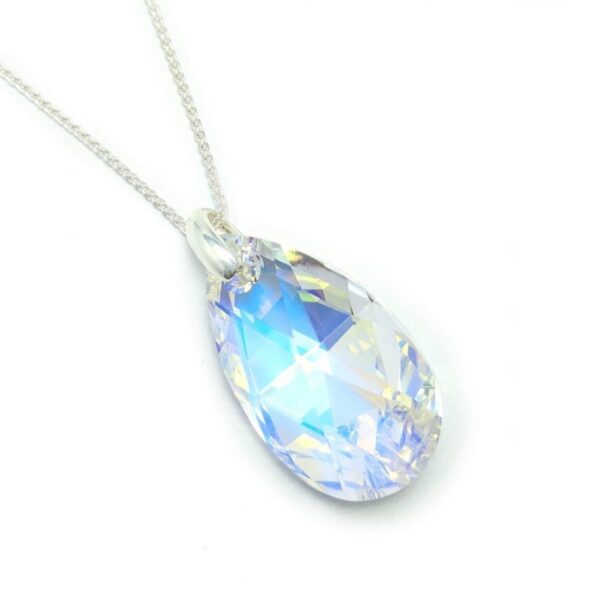 Collar Swarovski gota 40mm con cadena Espiga de 50cm