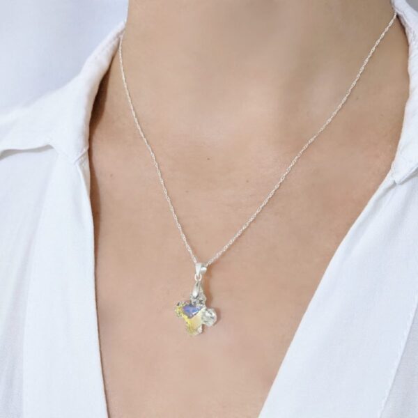 Collar Swarovski cruz grriega 14mm