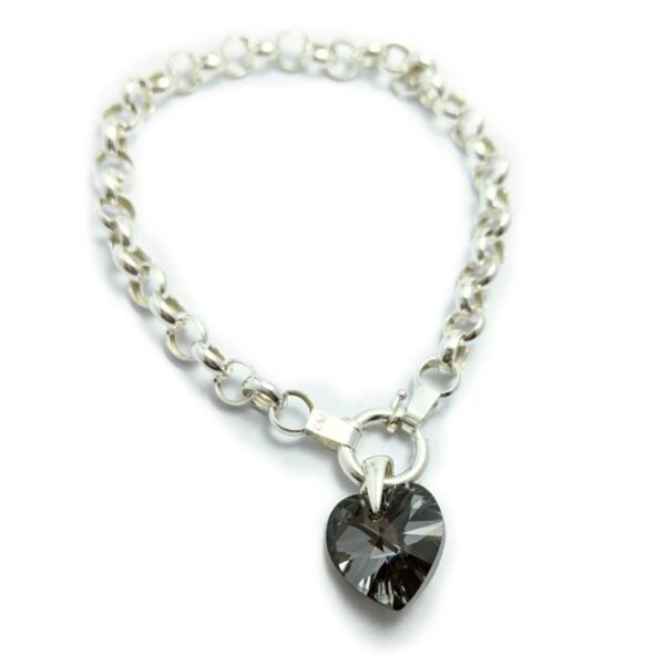 Pulsera Rolo 5mm corazon sw 14mm