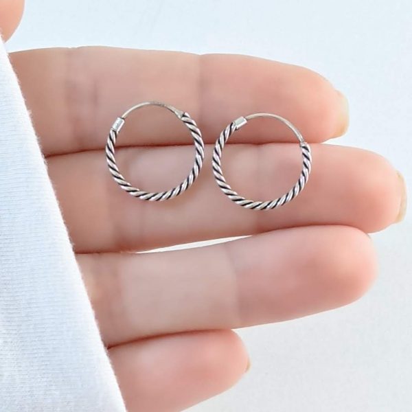Aros argolla bali cuerda