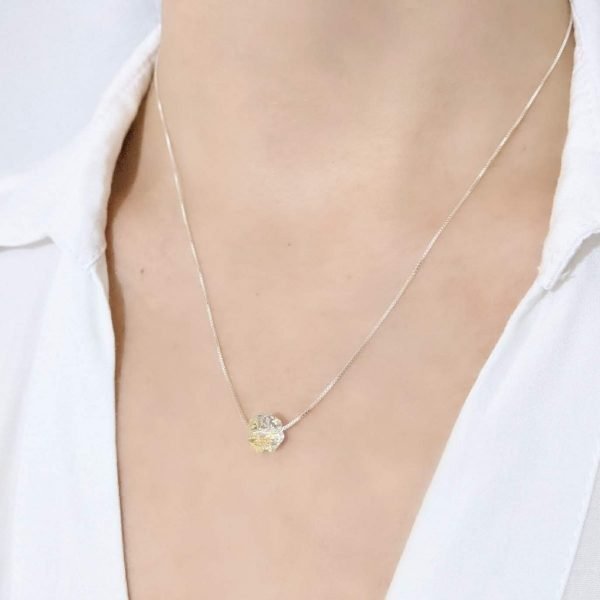 Collar Swarovski trebol pasante con cadena veneciana de 45cm