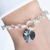 Pulsera Rolo 5mm corazon sw 14mm
