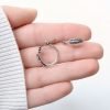 Aros Pluma Cierre Italiano 15mm Plata 925