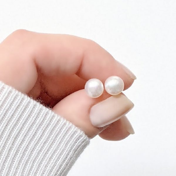 Aros Perla Cultivada de Rio 7mm Plata 925