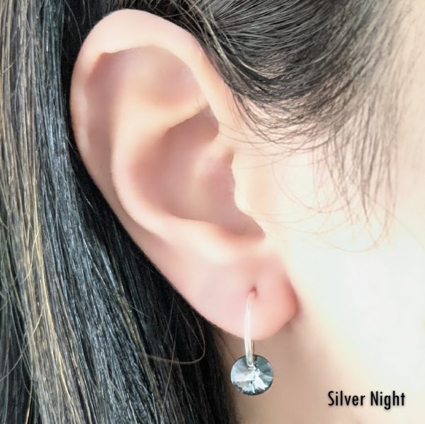 Aros Cristal Swarovski Cubanos Rivoli Plata 925