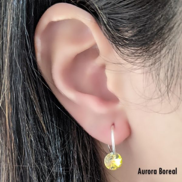 Aros Cristal Swarovski Cubanos Rivoli Plata 925