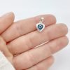 Dije Corazon Ojo Turco Plata 925
