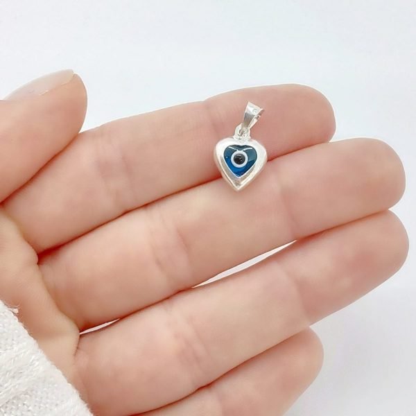 Dije Corazon Ojo Turco Plata 925