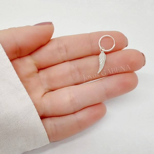 Aro solitario argolla ala plata