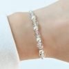 Pulsera ajustable cristales y bolitas