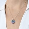 Collar Cristal Sw corazon 14mm con cadena veneciana de 45cm