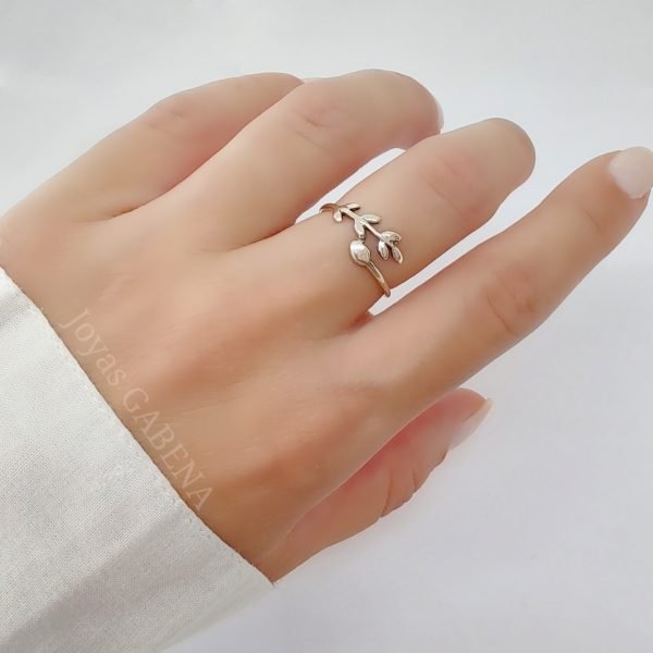 Anillo Regulable Rama Plata 925