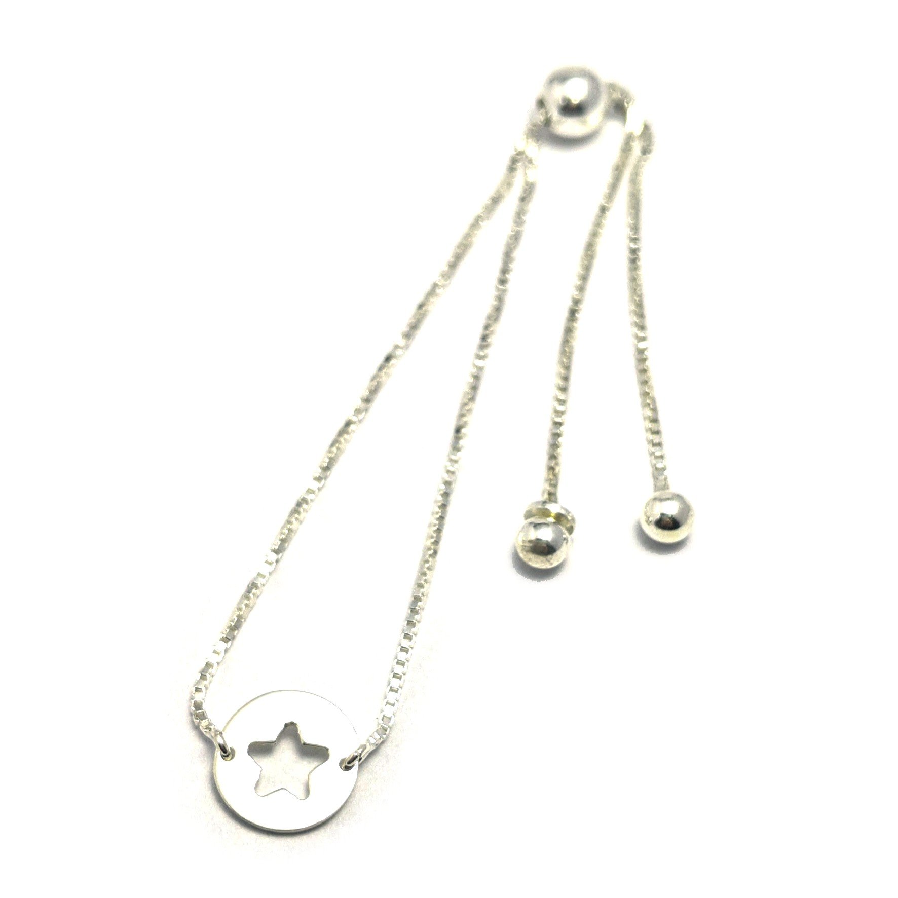 Pulsera Palace Veneziana Luxury Regulable Cubic Blanco De Plata 925
