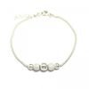 Pulsera bolitas facetadas y lisas
