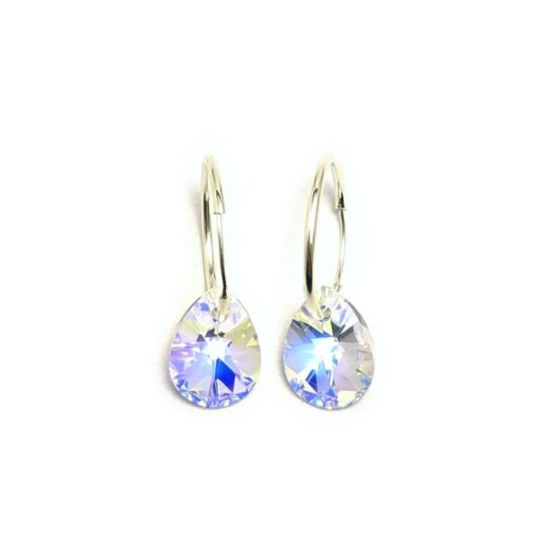 Aros Cristal Swarovski cubanos gota