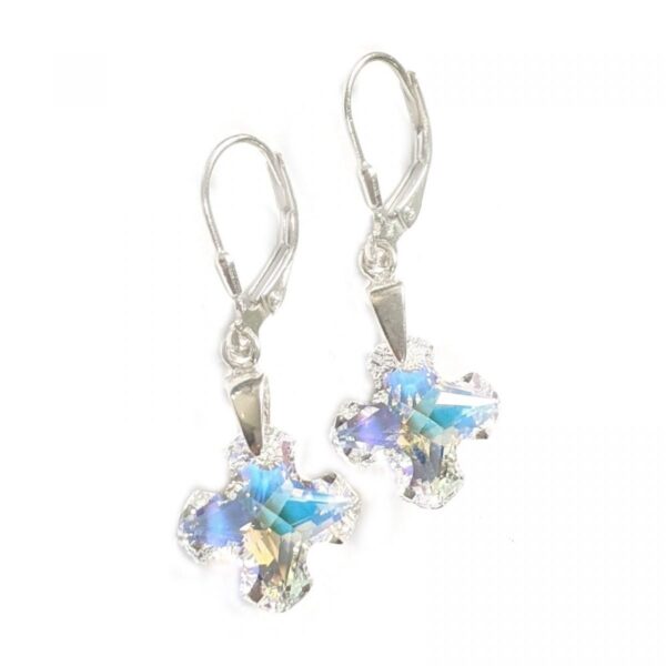 Aros Cristal Swarovski Cruz Griega