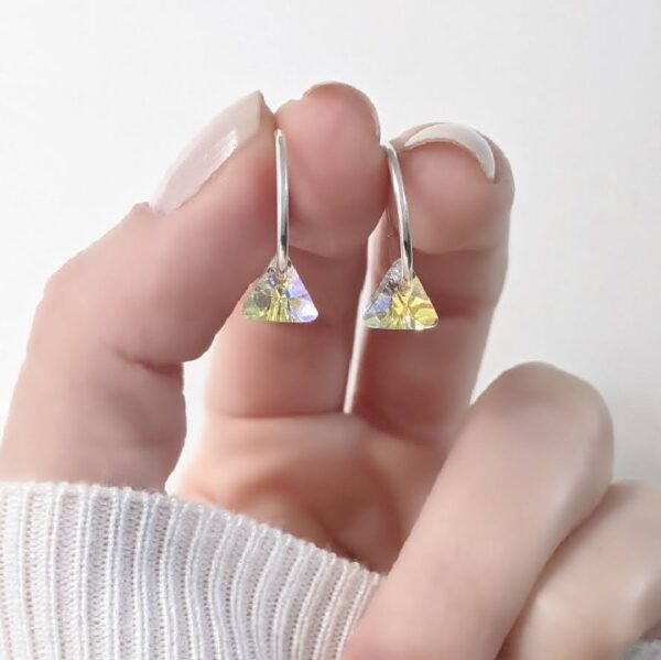 aros cristal swarovski triangulo