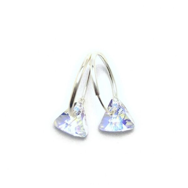 Aros Cristal Swarovski cubanos triangulo