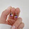 aros cristal swarovski gota 12mm cubanos plata paradise shine