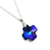 Collar Swarovski cruz del equilibrio heliotrope
