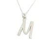 collar letra inicial M plata 925