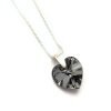 Collar Cristal Swarovski corazon 10mm silver night